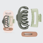 Plastic Assorted Claw Clip Set 3pc - Octopus