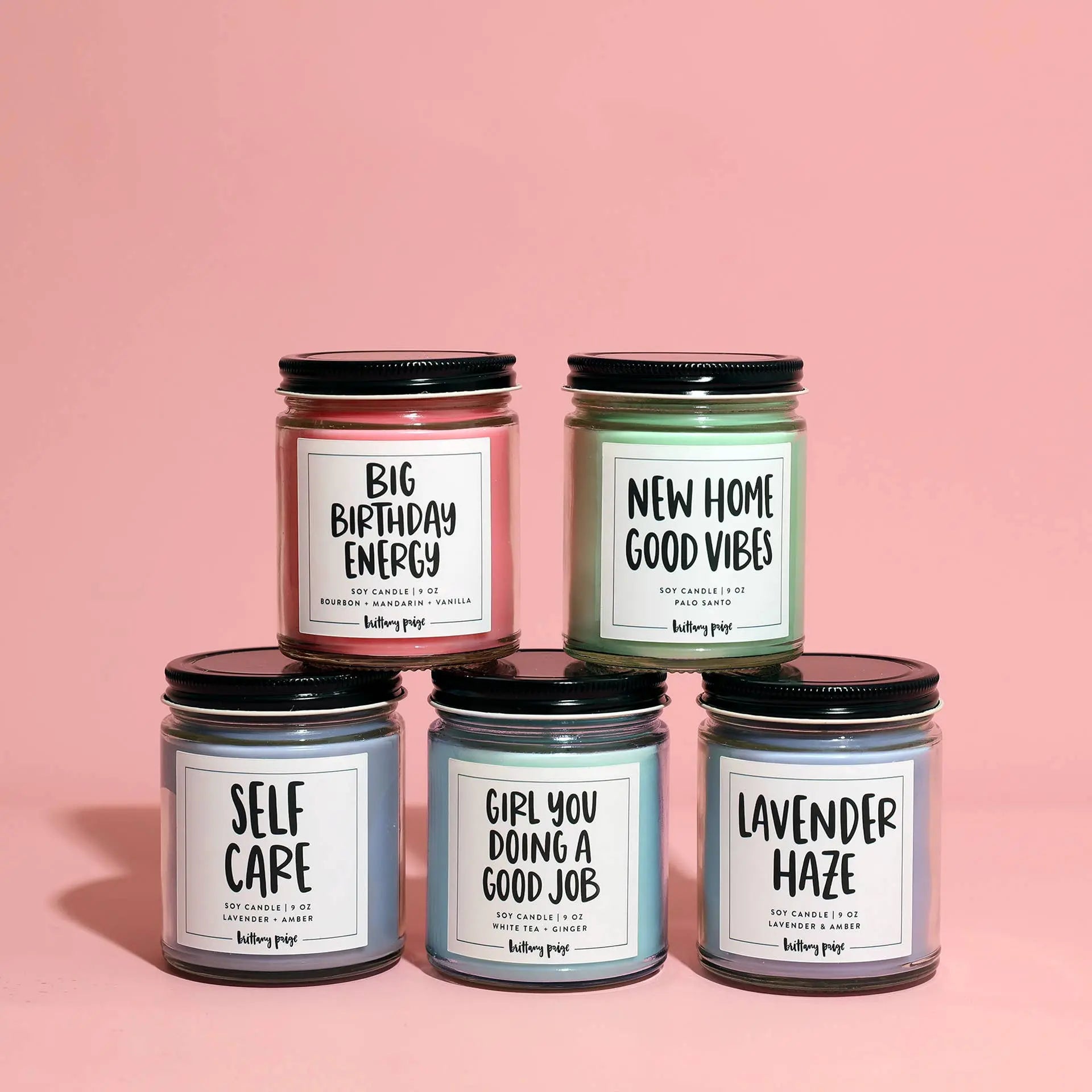 Aromatherapy Self Care Candle with Lavender Scent, Hand-Poured Soy Wax, 8oz for Relaxation and Stress Relief