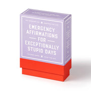 Emergency Affirmations For Exceptionally Stupid Days Card Deck, motivational quotes, colorful design, self-help gift idea