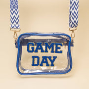Blue Game Day Clear Crossbody Bag