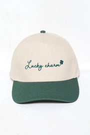 Buy green ST. PATRICK LUCKY CHARM Two Tone Baseball Cap, adjustable cotton snapback for festive wear
