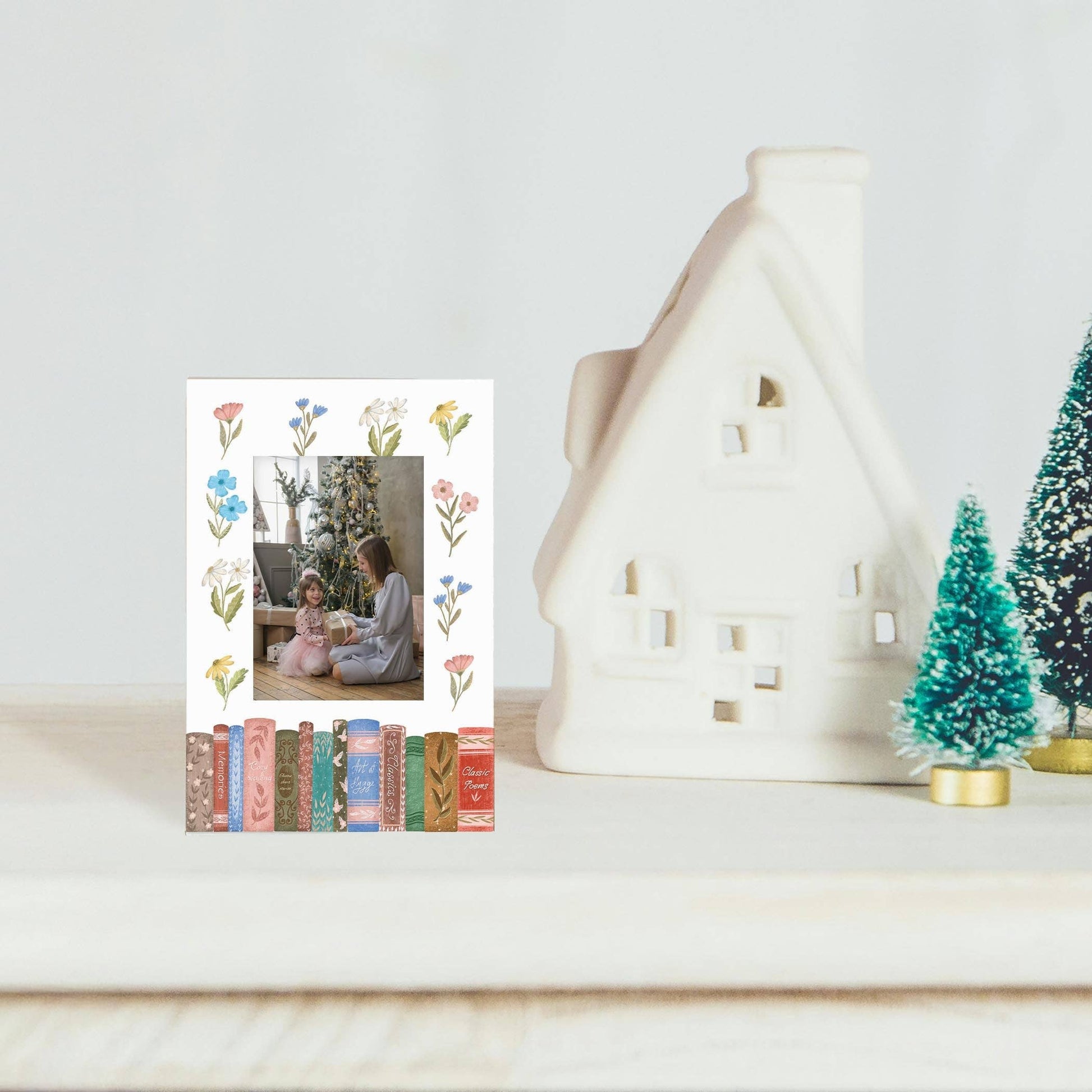 Mini Frame-Pretty Little Chapters Row of Books: White / Regular - Paper & Vine Book Bar