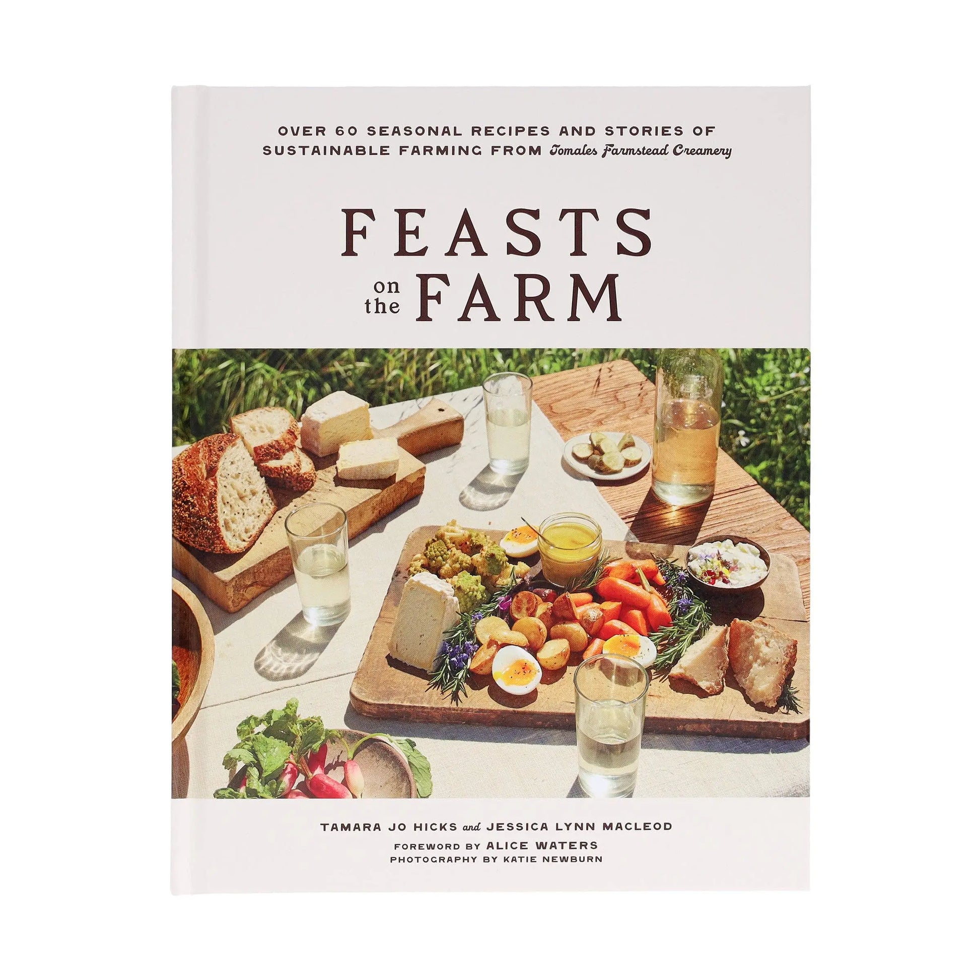 Organic Feasts on the Farm cookbook, farm-to-table recipes, hardcover, green cover