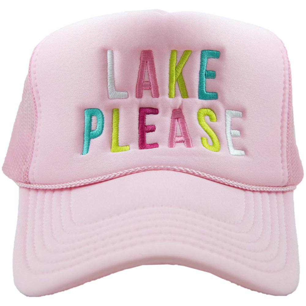 Lake Please Foam Snapback Trucker Hat: Deep Teal - Paper & Vine Book Bar
