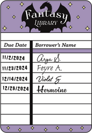 Library Card Sticker Collection
