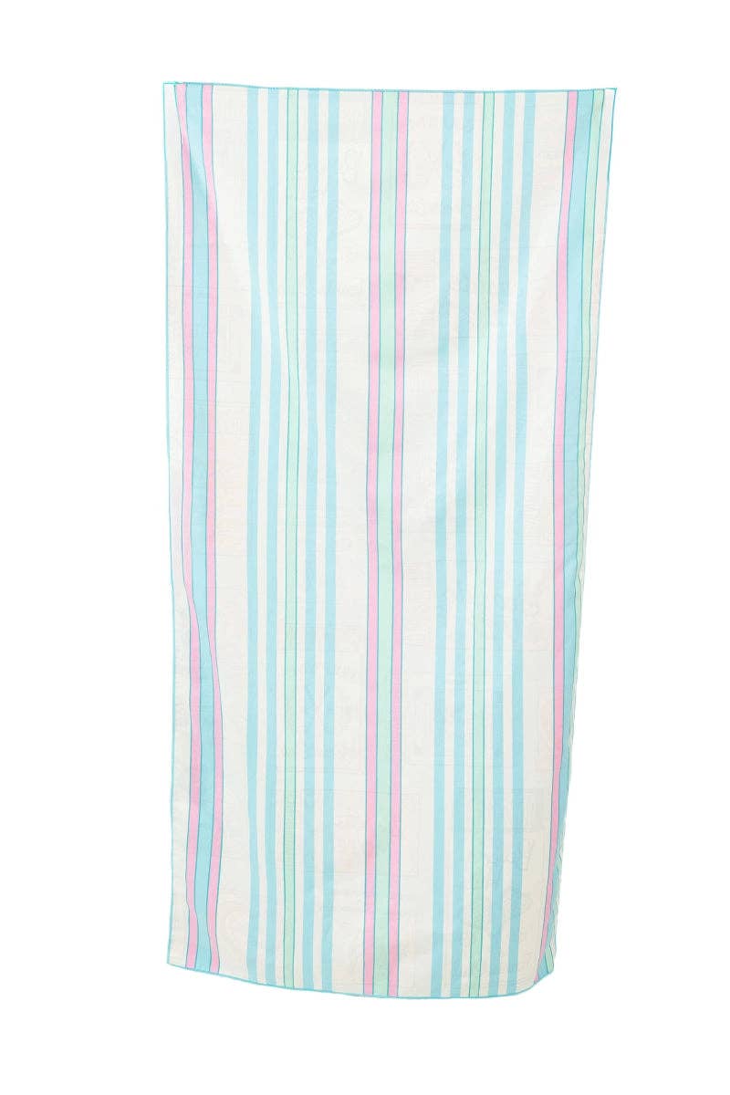 Traveling Matchbook Reversible Beach Towel: Light Blue - Paper & Vine Book Bar