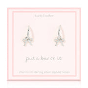 Beautiful Bows - Bow Charm Hoops - Silver
