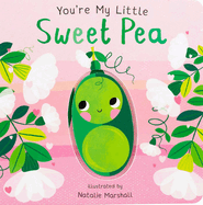 You're My Little Sweet Pea plush toy, soft green fabric, cuddly baby gift, 10-inch size