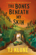 "The Bones Beneath My Skin book, gripping sci-fi novel with hardcover, blue and black design"