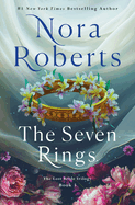 Fantasy novel "The Seven Rings: The Lost Bride Trilogy, Book 3" cover, epic romance saga, blue and gold design