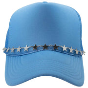 Silver Stars Hat Chain